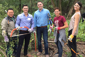 rock climbing activity at leadership conference